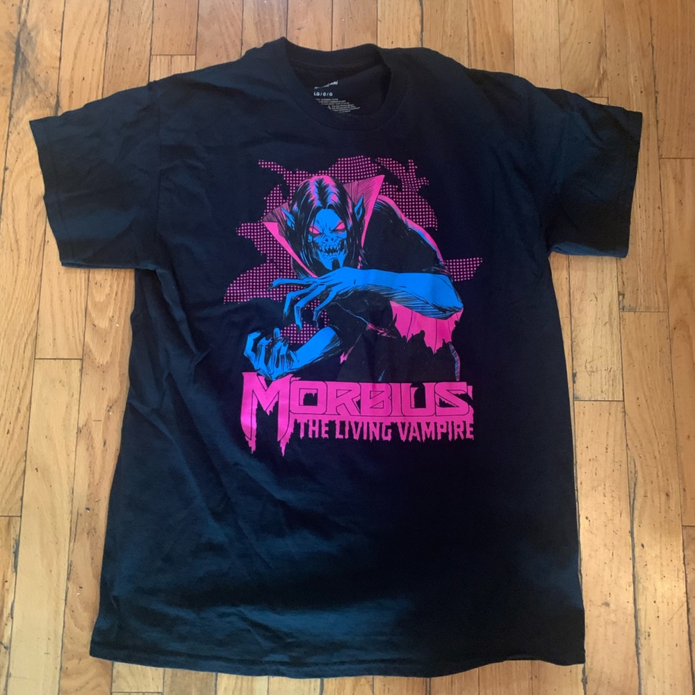 Morbius T-Shirt. Black. Size Large. Horror. Marvel.